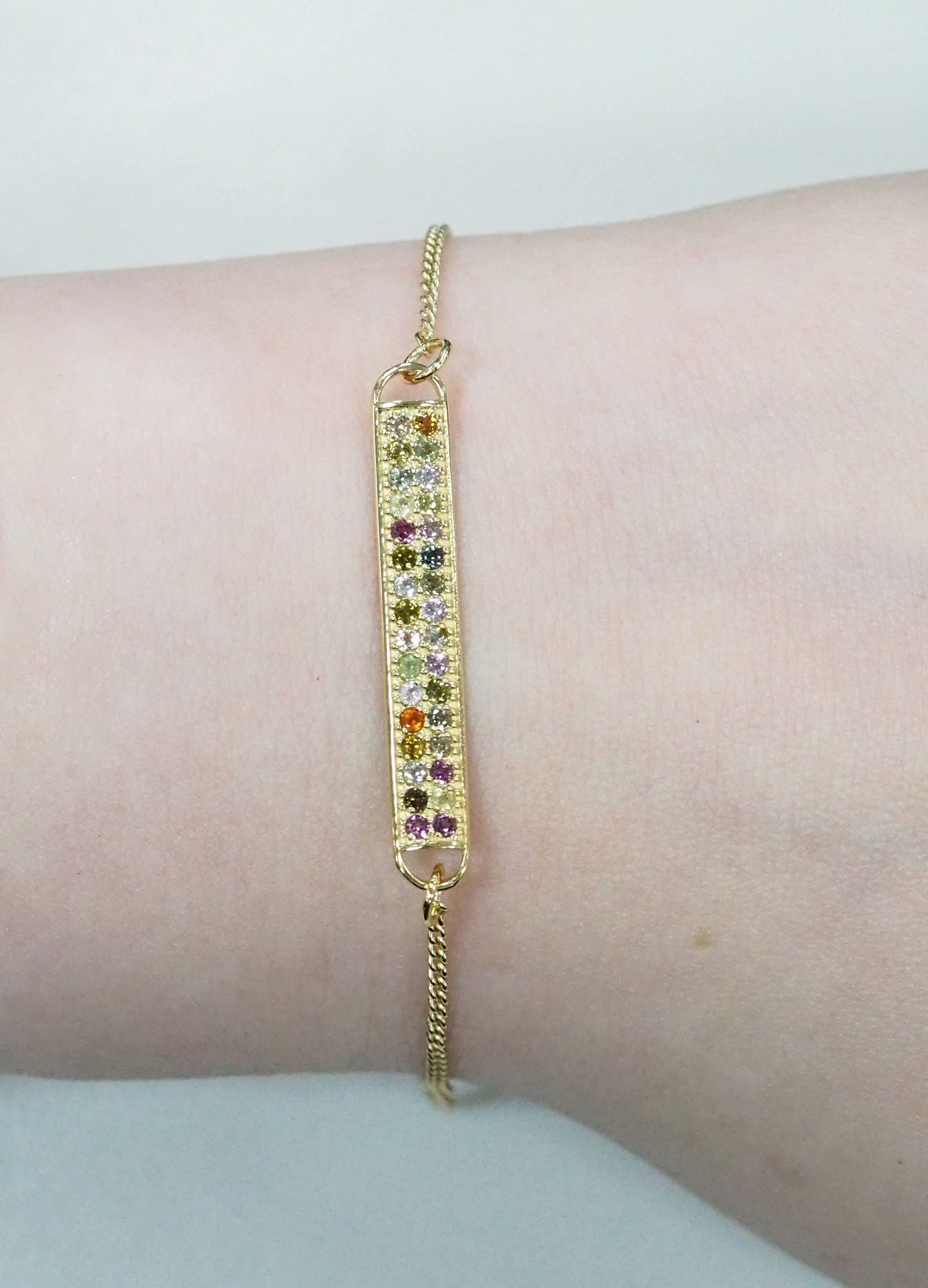 Серебряный браслет с турмалинами